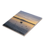 Sea Birds and Boat Ceramic Tiles