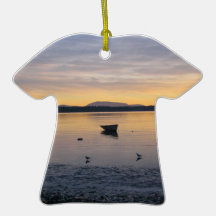 Sea Birds and Boat Ornament