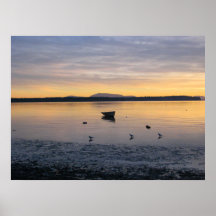 Sea Birds and Boat Print