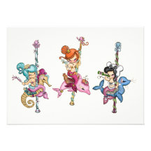 Sea Carousel Card Custom Invitation