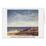 Sea Coast In Normandy By Gustave Courbet Card