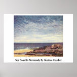 Sea Coast In Normandy By Gustave Courbet Posters