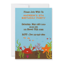 Sea Creature 5x7 Party Invitation