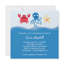 Sea Creatures Baby Shower Invitation
