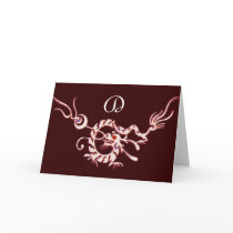 SEA DRAGON 2 MONOGRAM GREETING CARDS