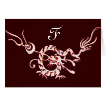 SEA DRAGON 2 MONOGRAM ,red black Card
