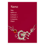 SEA DRAGON 2 RUBY MONOGRAM   white red purple Business Cards
