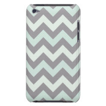 sea foam blue zig zag pattern iPod touch case