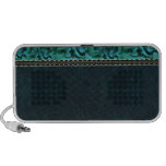 Sea green and violet floral speaker