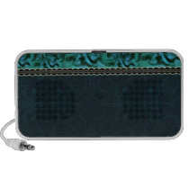 Sea green and violet floral speaker speakers