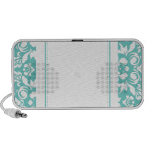 Sea green floral speaker speakers