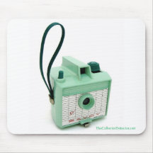 Sea Green Imperial Savoy Vintage Camera Mousepad