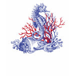 Sea-horse and Corals t-shirts