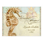Sea Horse Coastal Beach - Bridal Shower Postcard