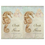 Sea Horse Coastal Beach - Wedding Dinner Menu Personalized Flyer