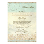 Sea Horse Coastal Beach - Wedding Dinner Menu Custom Invite