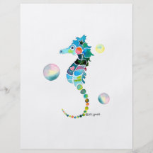 Sea Horse with Bubbles Flyer