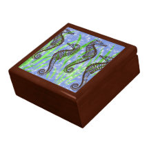 SEA HORSES Keepsake Box