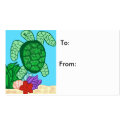 Sea life gift tag business cards