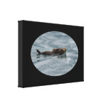 Sea otter and pup gallery wrap canvas