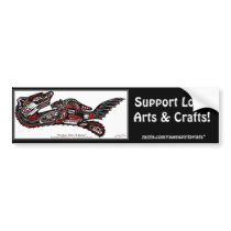 SEA OTTER & BABY (Haida Styled) Gift Range Bumper Stickers