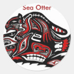 SEA OTTER & BABY (Haida Styled) Gift Range Stickers