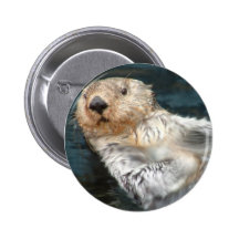 Sea Otter Round Button