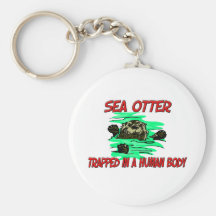 Sea Otter trapped in a human body Key Chain