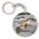 Sea Otters Holding Hands keychains