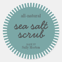Sea Salt Scrub Round Label Template Sticker