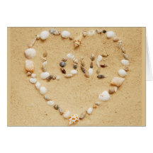 Sea Shell Love Heart Card