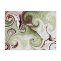 Sea Shell Sponge Seafoam Green Abstract Art postcards