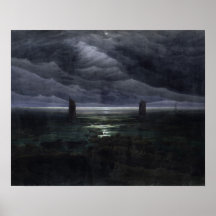 Sea Shore in Moonlight, 1835-36 Print