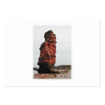Sea Stack Rock. Ladram Bay, Devon. UK. Business Card Template