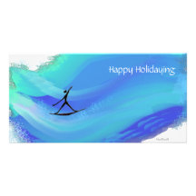 Sea Surfing Personalized Photo Card