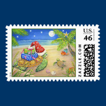 Sea Turtle Christmas stamps