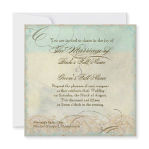 Sea Turtle Coastal Beach - Wedding Invitation