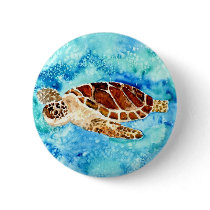 sea turtle marine sealife watercolor painting