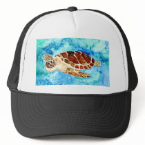 sea turtle marine sealife watercolor painting