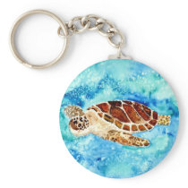 sea turtle marine sealife watercolor painting