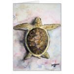 sea turtle painting art wild animal gifts cards