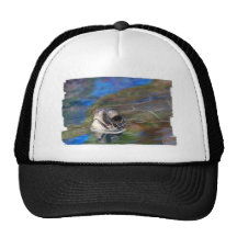 Sea Turtle Poking Head Up Hats