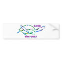 Sea Turtle Save the Gulf Design bumper stickers