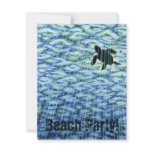 Sea Turtle Silhouette Personalized Announcement