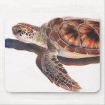 Sea Turtle Wildlife Watercolor Art mousepads