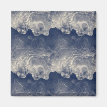 Sea waves texture refrigerator magnets