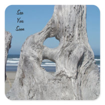 Sea You Soon stickers Beach Ocean Driftwood Waves