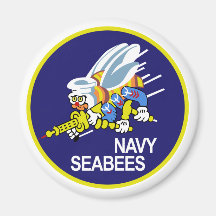 Seabees NAVY Refrigerator Magnet