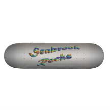 Seabrook Brushed Metal Skateboard