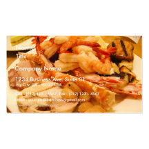 Seafood Crabs Legs Shrimp Food Business Card Templates